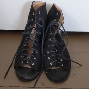 Black lace up sandal